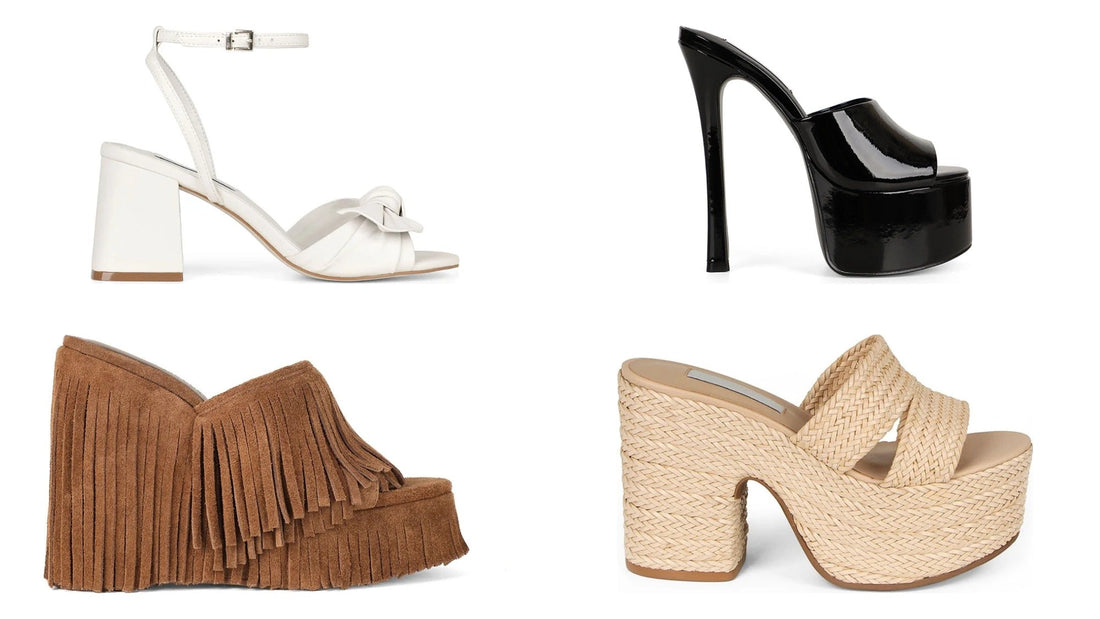 Smooth leather, patent leather, suede and hand-woven raffia shoes by Cocco Miami