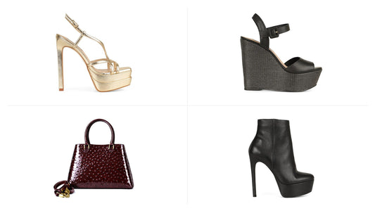 Ready-to-ship Cocco Miami platform sandals, leather bag and ankle boot