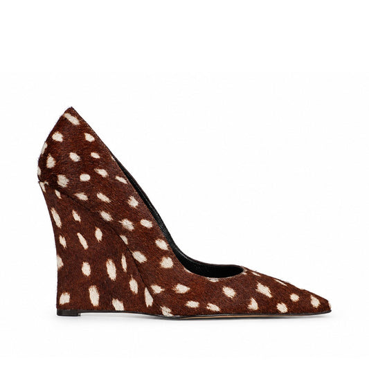 Raya Pump Brown Hair Leather