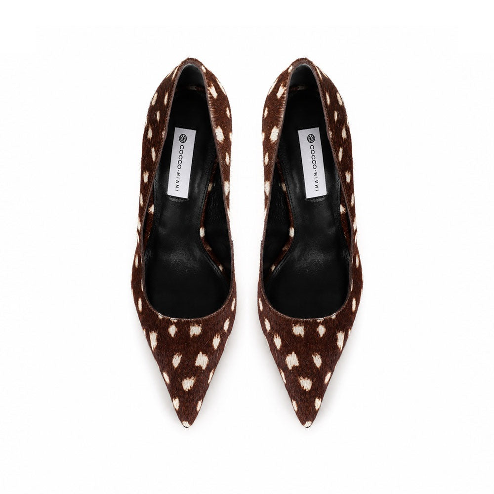 Raya Pump Brown Hair Leather