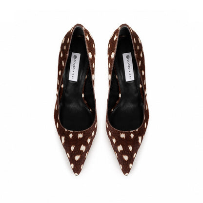 Raya Pump Brown Hair Leather, view 4