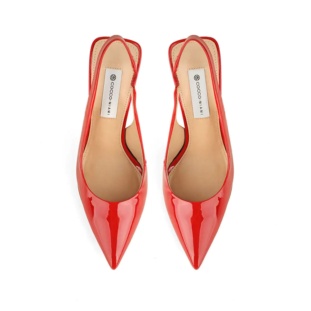 Salem Slingback Pump Red Patent Leather – view 3