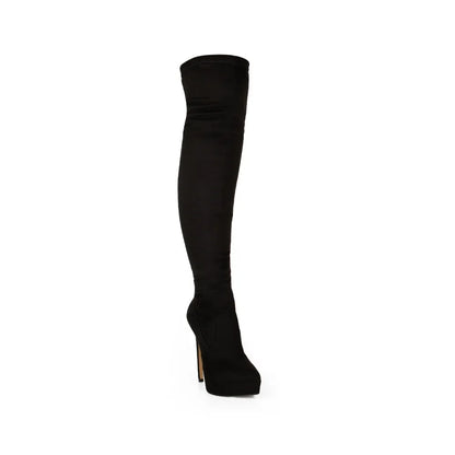Nadine Over The Knee Boot Black, view 3