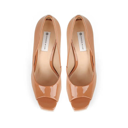 Giorgia Peep Toe Camel Patent Leather – view 3