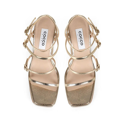 Pietra Platform Sandal Gold Metallic Leather – view 3