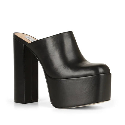 Paty Platform Mule Black Leather – view 2