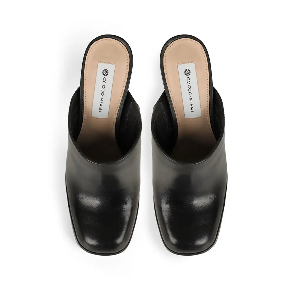 Paty Platform Mule Black Leather – view 3