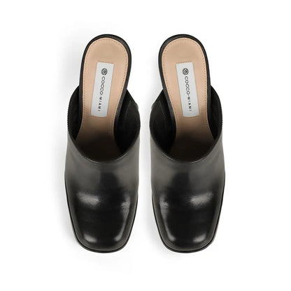 Paty Platform Mule Black Leather – view 3