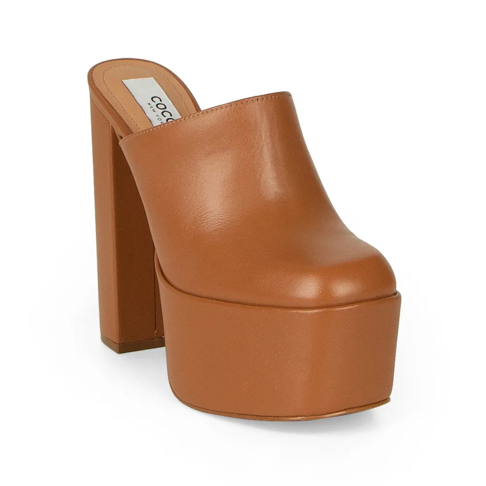 Paty Platform Mule Almond Leather – view 3