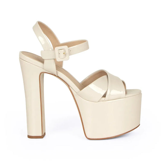 Zoe Platform Sandal Off White