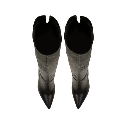 Simone Over The Knee Boot Leather Black, view 4