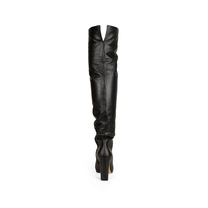 Simone Over The Knee Boot Leather Black, view 5