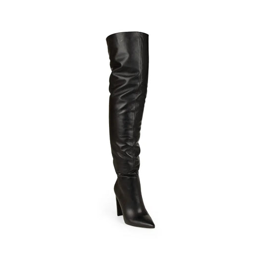 Simone Over The Knee Boot Leather Black