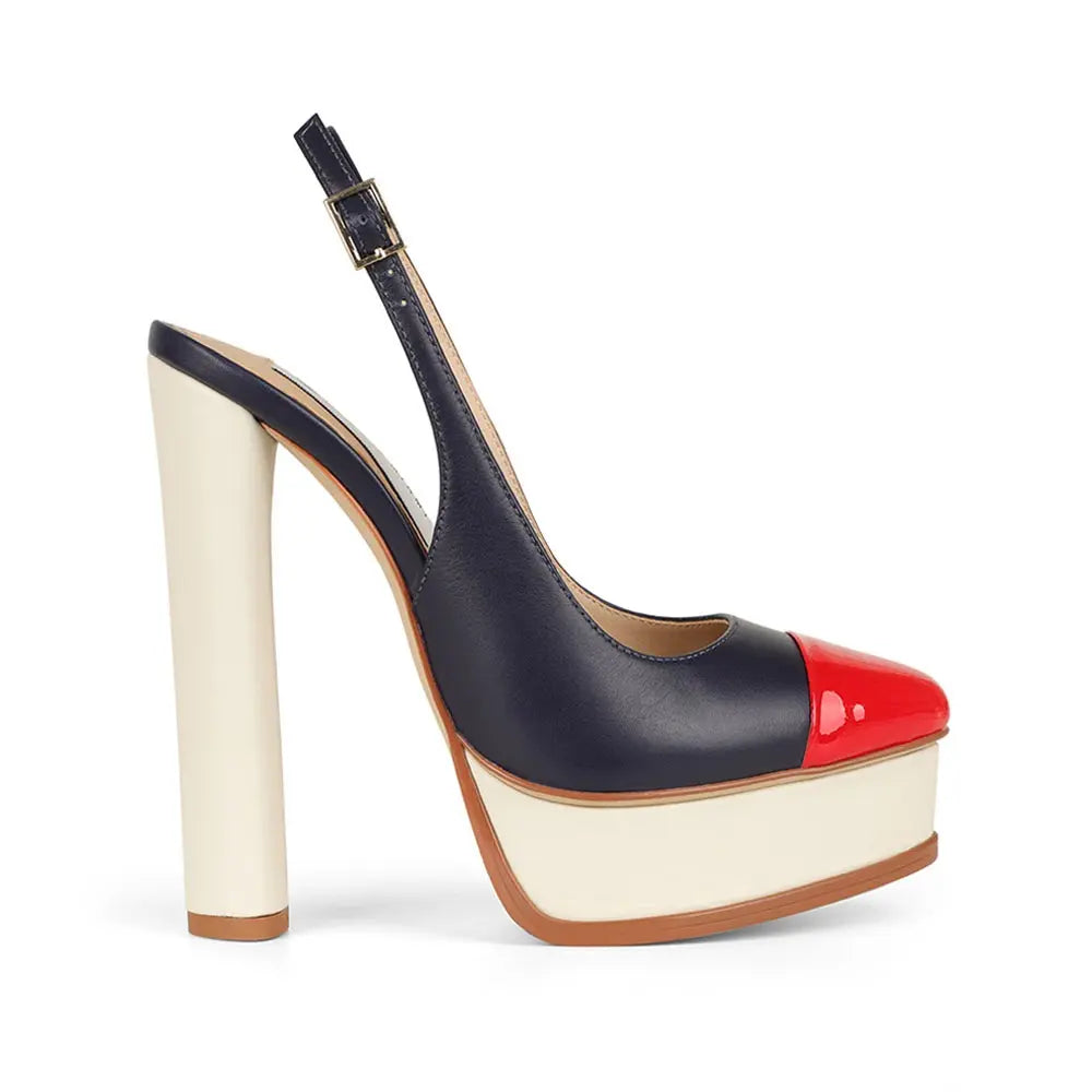 Olivia Platform Multicolor Leather