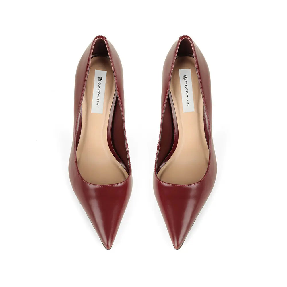 Deborah Pump Cherry Leather – view 3
