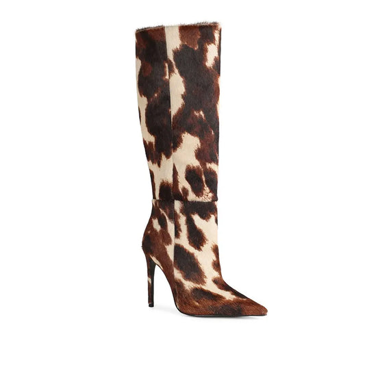 Rachel Boot Fur Leather Coffee