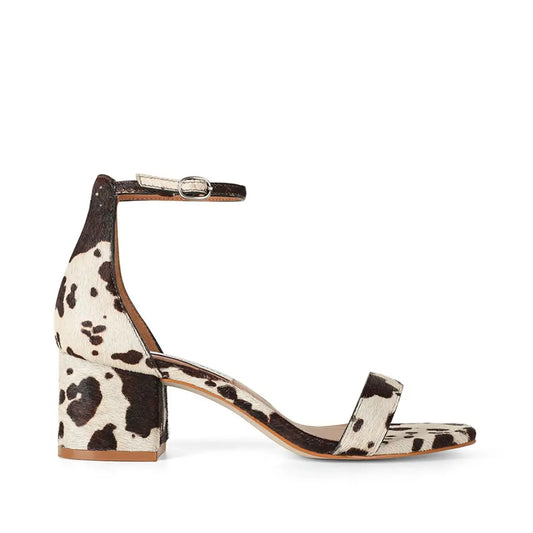 Mary Sandal Fur Leather Coffee
