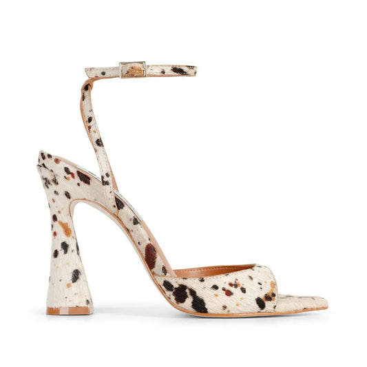 Estella Sandal Fur Leather White