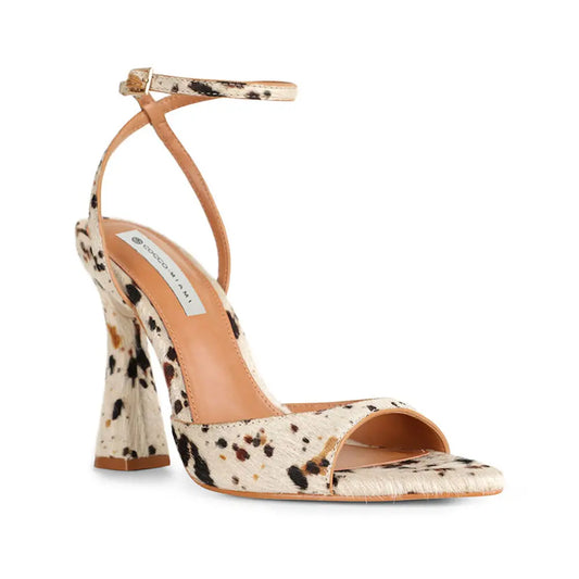 Estella Sandal Fur Leather White