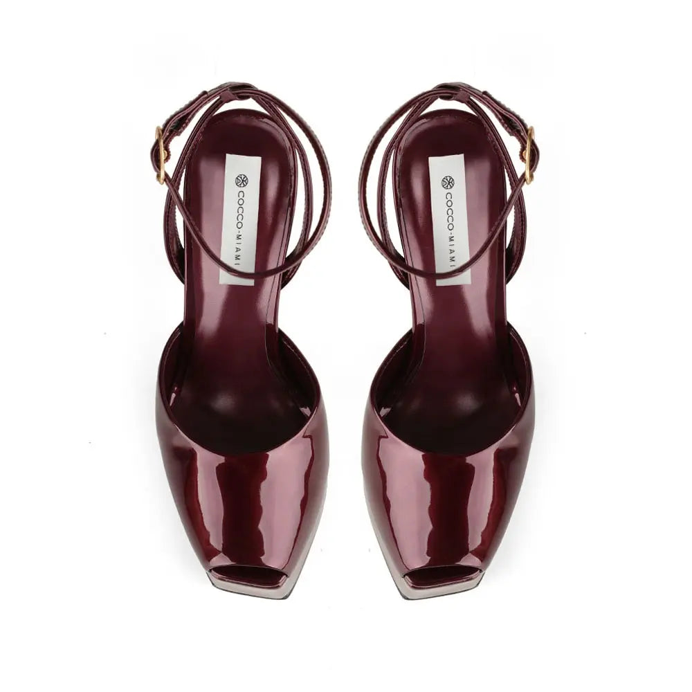 Naomi Platform Sandal Cherry Patent Leather – view 3