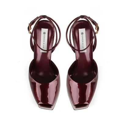 Naomi Platform Sandal Cherry Patent Leather – view 3