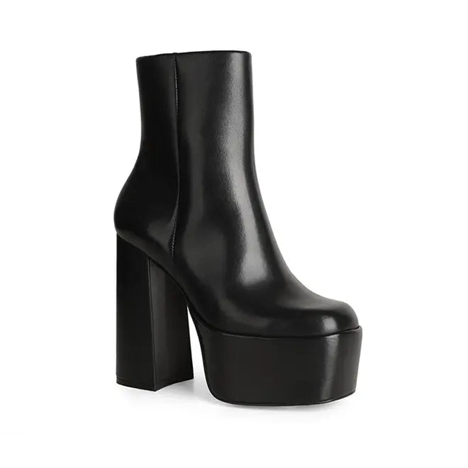 Chloe Platform Boot Black Leather – view 2