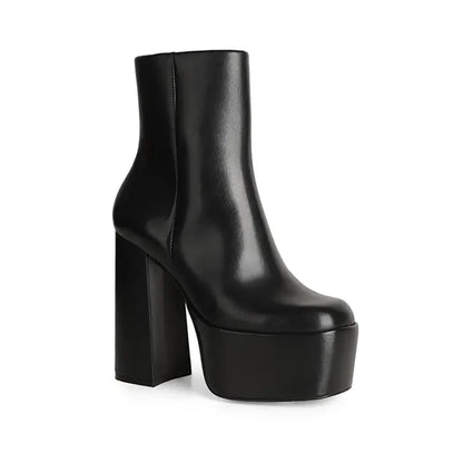Chloe Platform Boot Black Leather – view 2
