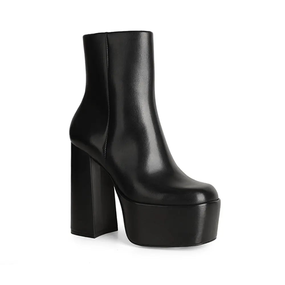 Chloe Platform Boot Black Leather – view 2