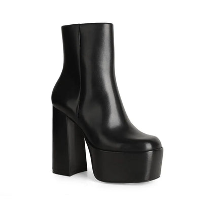 Chloe Platform Boot Black Leather – view 2