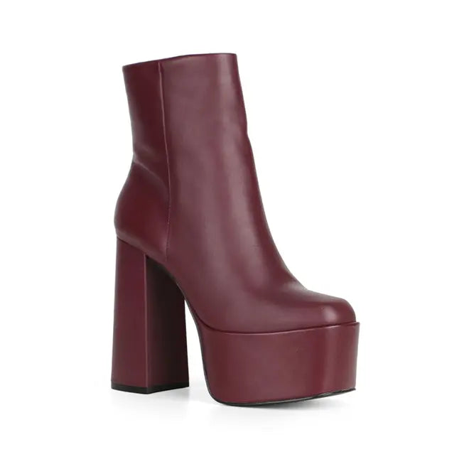 Chloe Platform Boot Cherry Leather – view 2