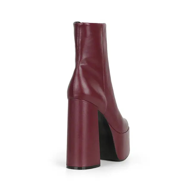 Chloe Platform Boot Cherry Leather – view 4