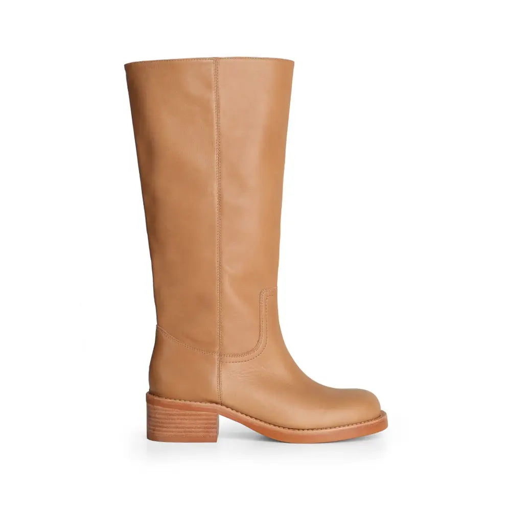 Sarah Tall Boot Almond Leather