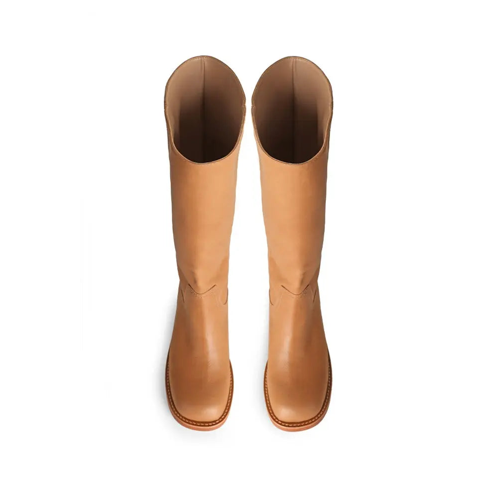 Sarah Tall Boot Almond Leather – view 3