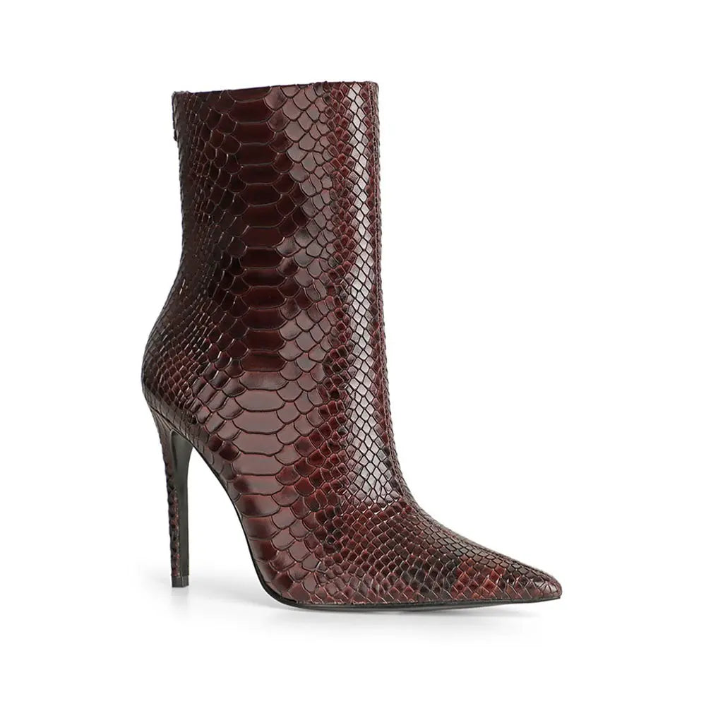 Ivy Ankle Boot Brown Snake Leather – view 2