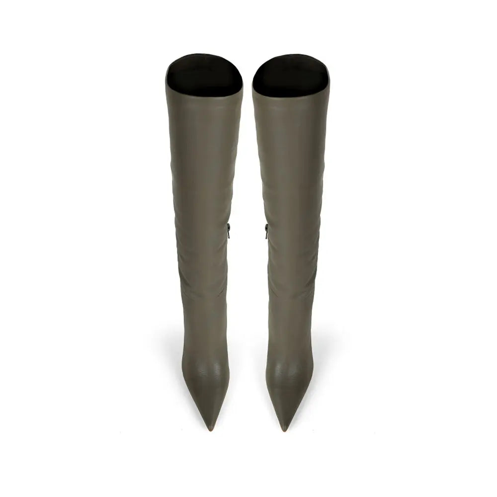Rachel Boot Olive Leather – view 4