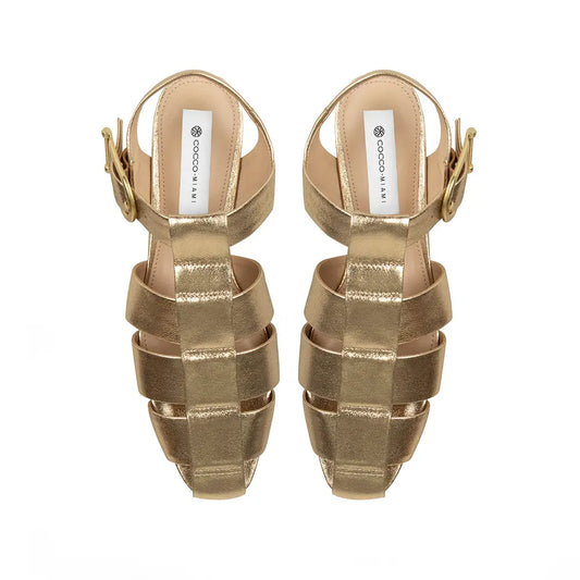Sammy Fisherman Sandal Gold Leather