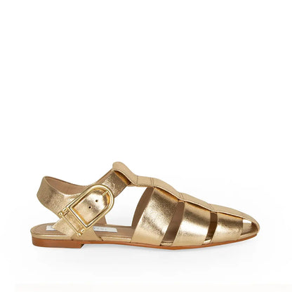 Sammy Fisherman Sandal Gold Leather