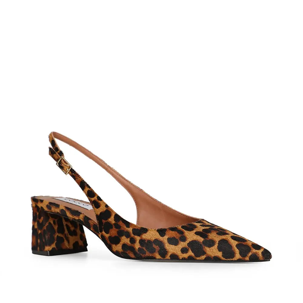 Ritta Slingback Pump Leopard Hair-On Leather – view 2