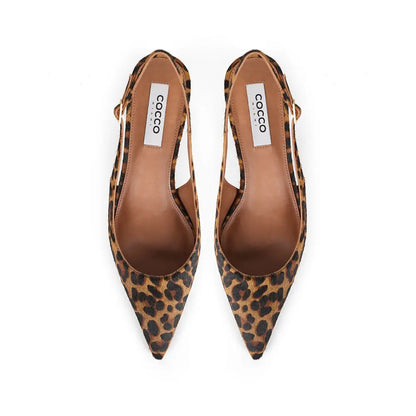 Ritta Slingback Pump Leopard Hair-On Leather – view 3