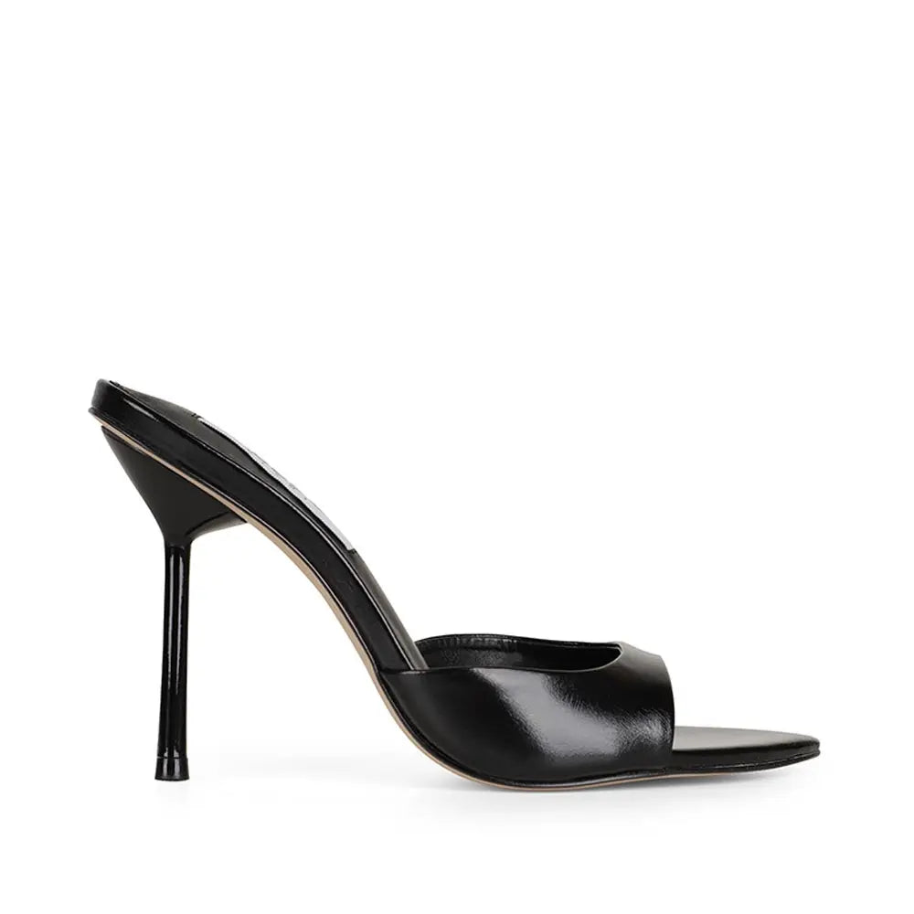 Ingrid Mule Black Leather