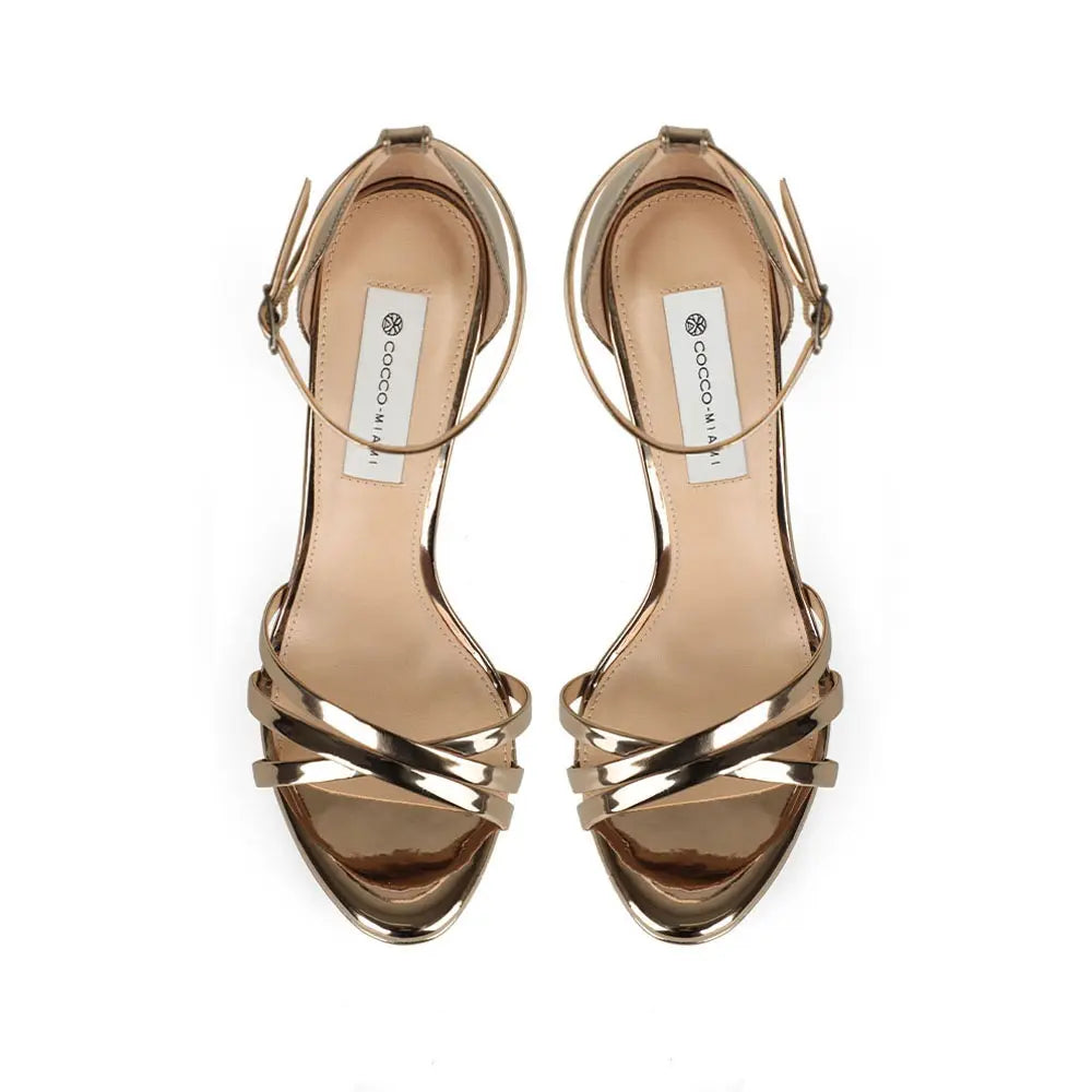 Lara Platform Sandal Gray Metallic Leather – view 3