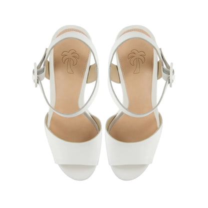Beth Platform Leather White, view 4