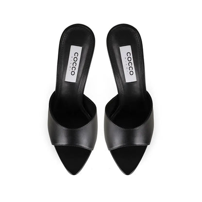 Sofia Platform Mule Black Leather – view 3