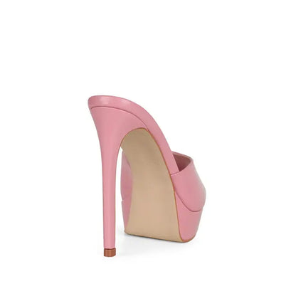 Sofia Platform Mule Pink Patent Leather – view 4