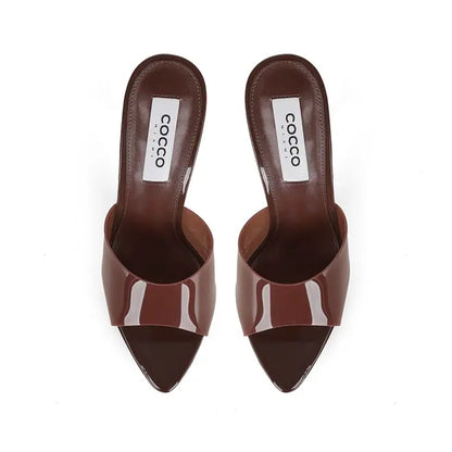 Sofia Platform Mule Brown Vinyl – view 3