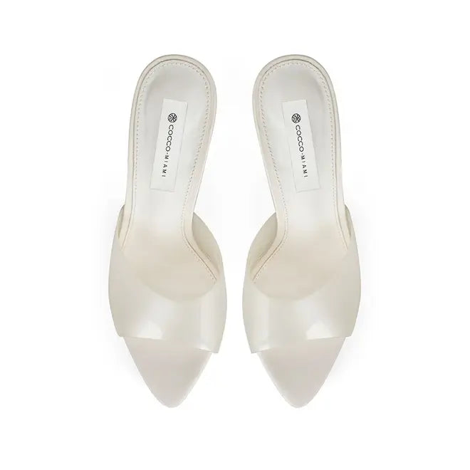 Sofia Platform Mule White Vinyl – view 3