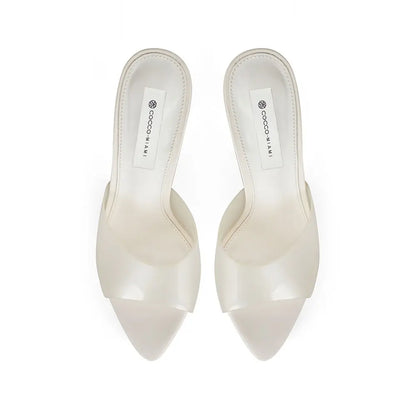 Sofia Platform Mule White Vinyl – view 3