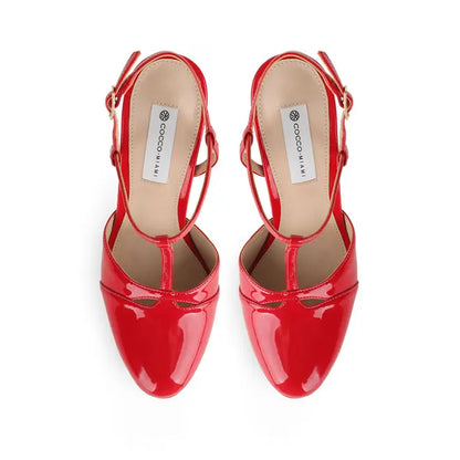Maite Platform Sandal Red Patent Leather