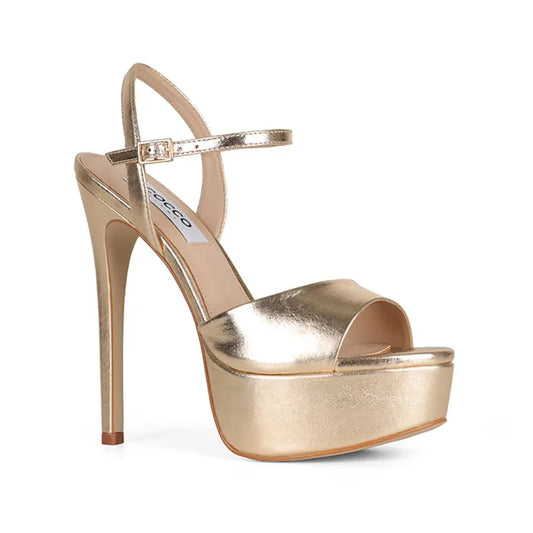 Malu Platform Sandal Gold Metallic Leather – view 2