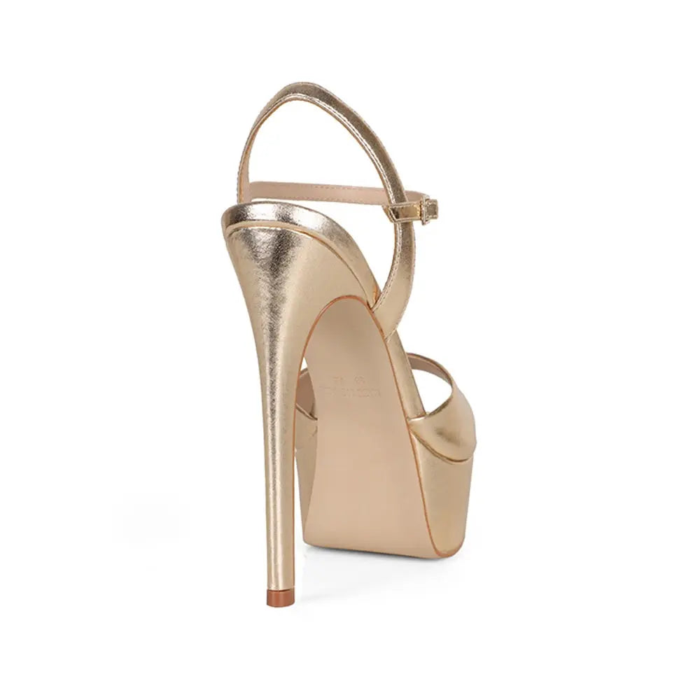 Malu Platform Sandal Gold Metallic Leather – view 4